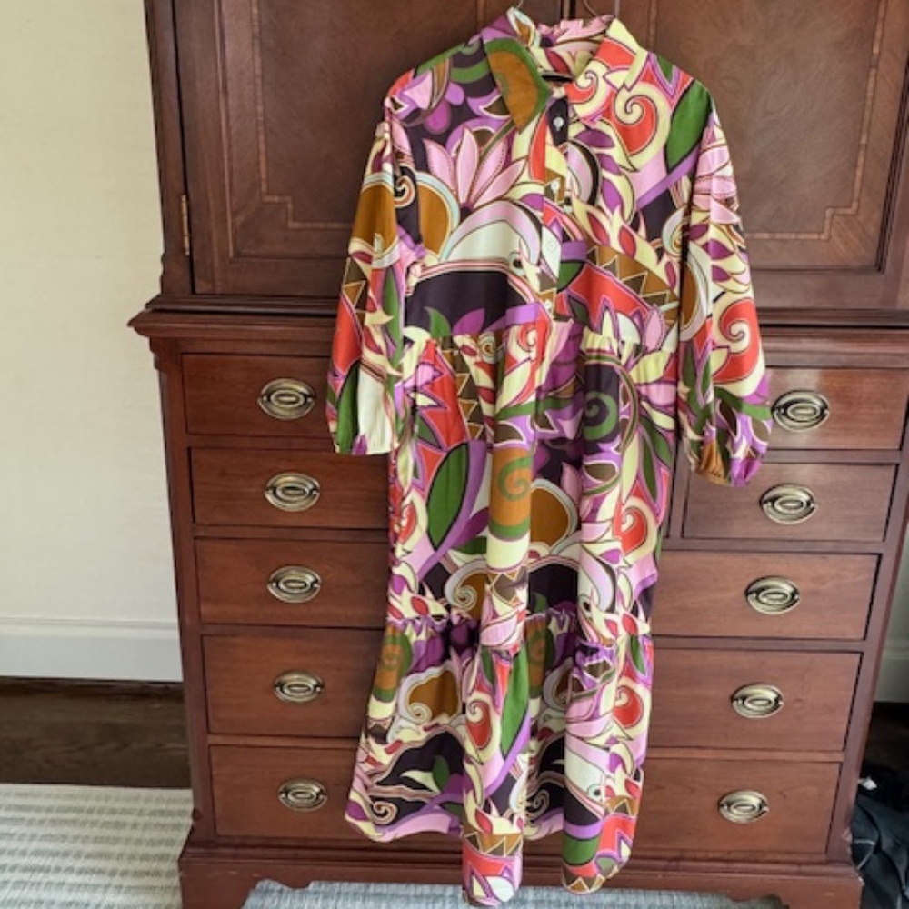 Anthropologie  -THE BETTINA TIERED SHIRT DRESS BY MAEVE - size S